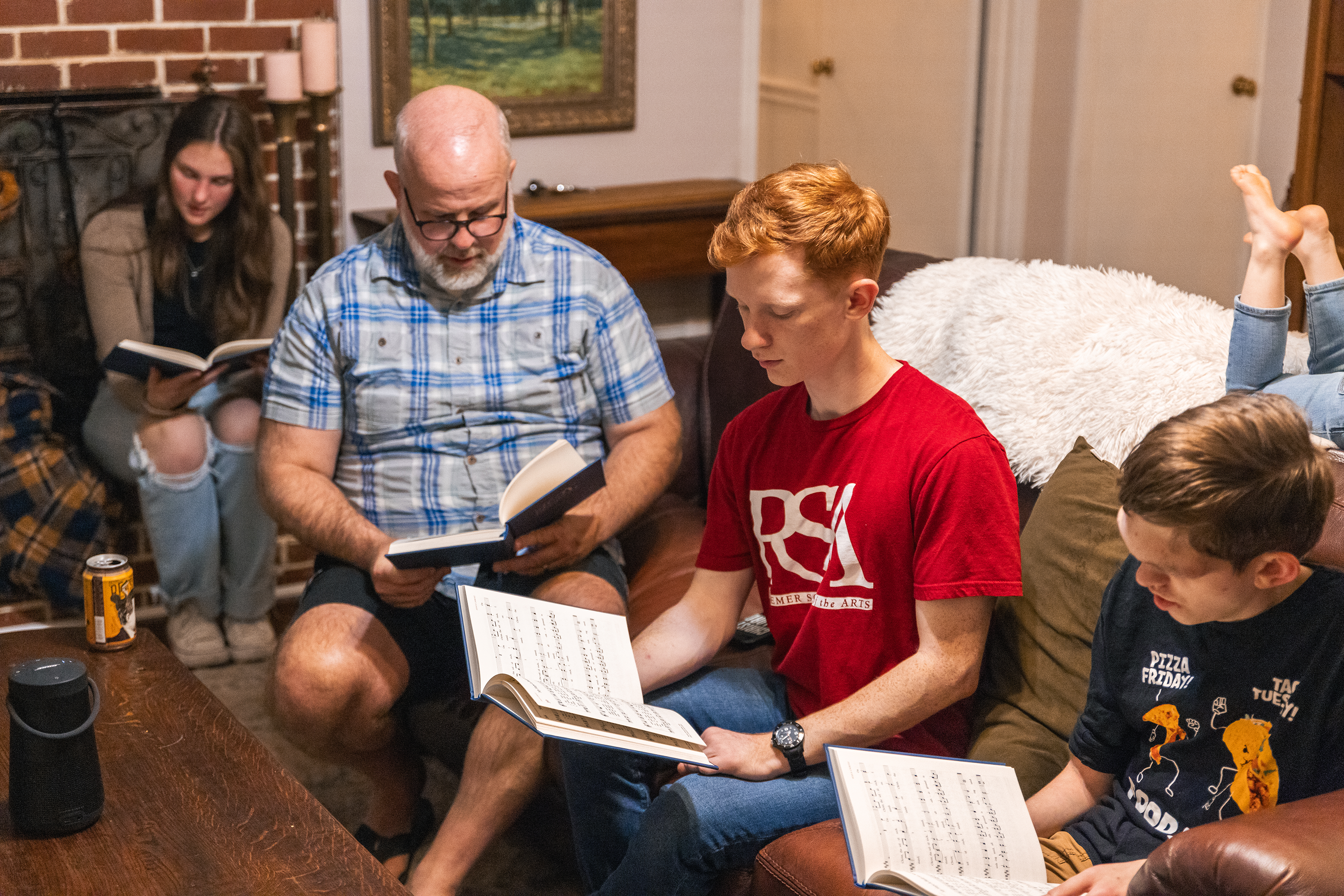 Students and faculty in fellowship at Church of the Redeemer